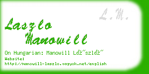 laszlo manowill business card